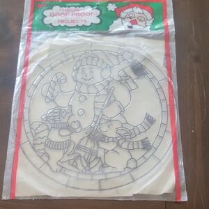 Kellys Vintage 1985 Christmas Craft Kit with Snowman Design#3655